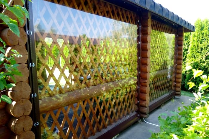 Прозорі штори для бесідки, тераси, веранди